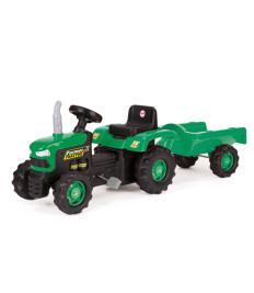 DL Tractor cu pedale si remorca Ranchero verde negru, cod 42463
